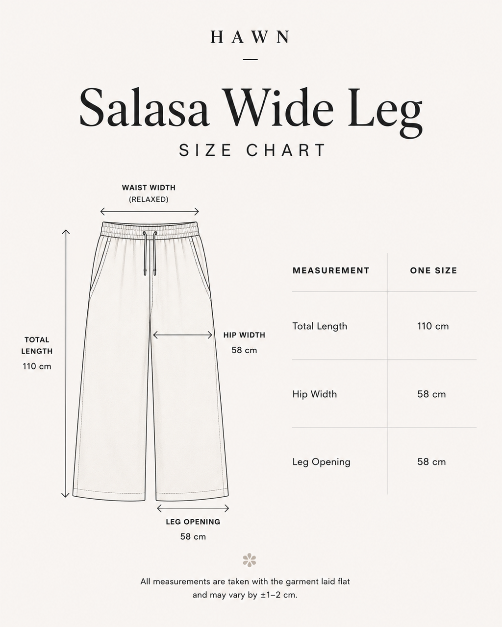 "Salasa" Wide-Leg Pants — Unisex (Black)