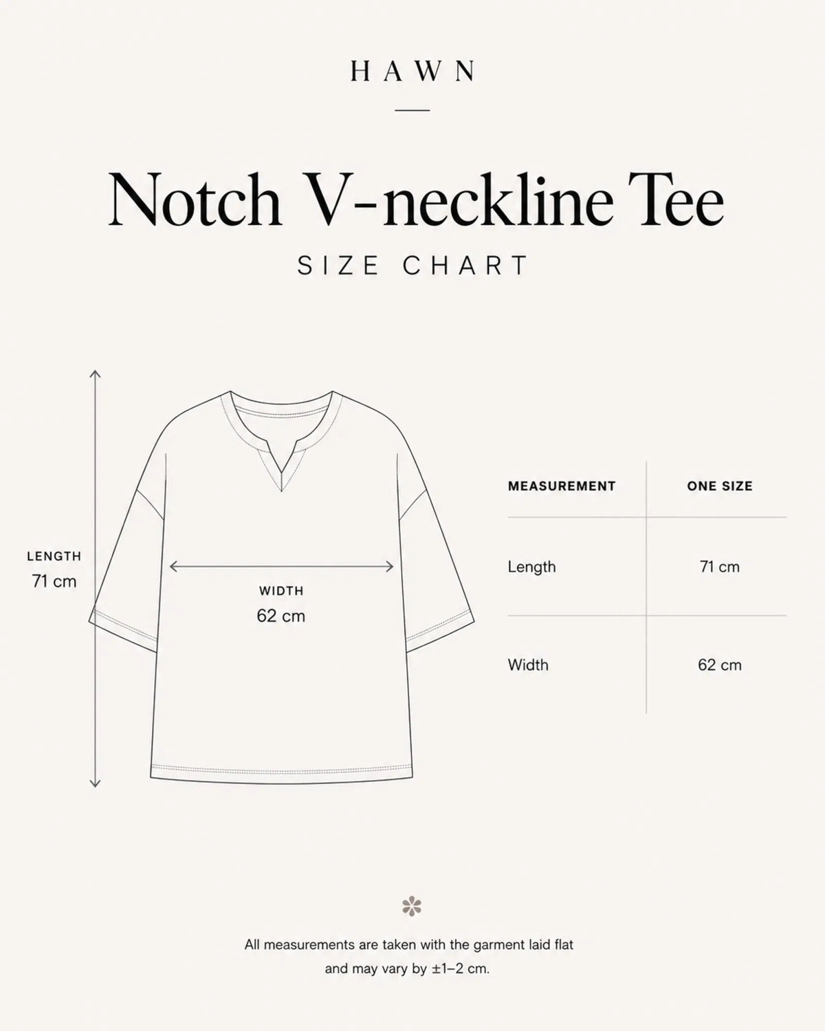 Notch V-neckline Tee (Apricot)